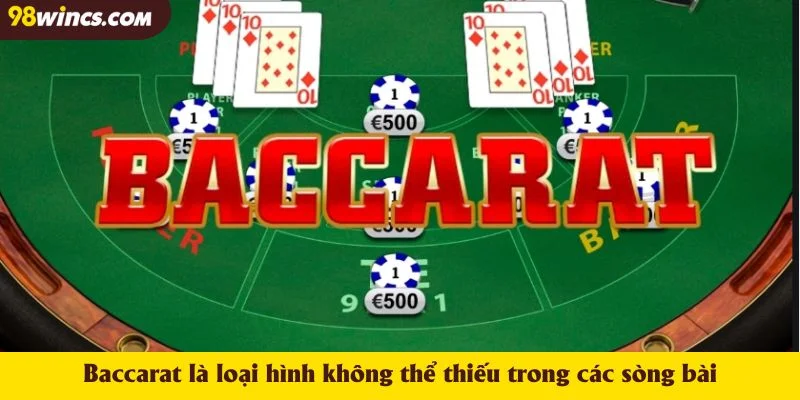 Baccarat là loại hình không thể thiếu trong các sòng bài