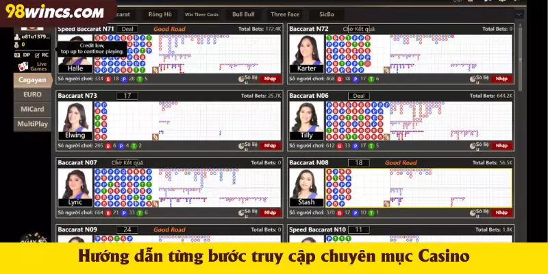 Hướng dẫn từng bước truy cập chuyên mục Casino