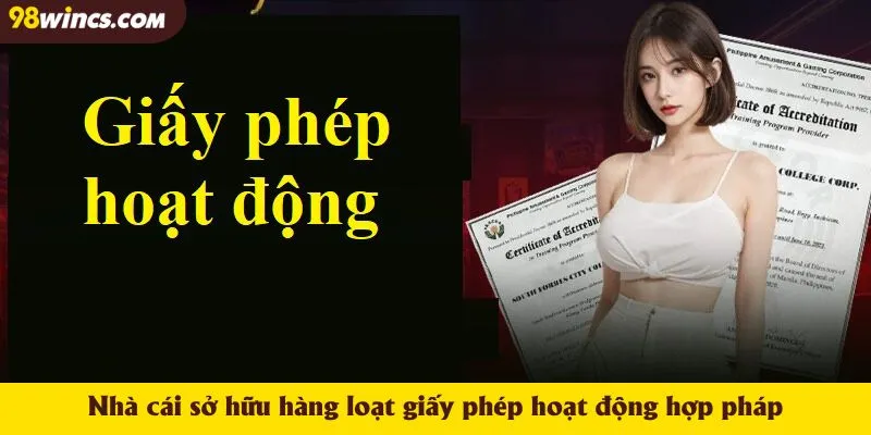 Nhà cái sở hữu hàng loạt giấy phép hoạt động hợp pháp