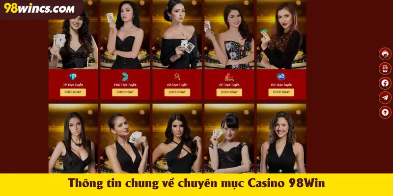 Thông tin chung về chuyên mục Casino 98Win